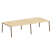 Рабочая станция на 4 рабочих места на А-образном м/к Metal System Style БА.СМ-4.4 3200x1475x750 (Дуб наварра/Серый металл)
