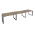 Стол переговорный Onix O.MO-PRG-3.3 4140x980x750 (Тиквуд Темный/Белый Металл)
