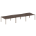 Рабочая станция на 6 раб. мест Metal System Style БП.СМ-6.4 4800x1475x750 (Дуб Наварра/Серый металл)