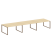 Переговорный стол 3 столешницы Metal System Style БО.ПРГ-3.4 4800x1235x750 (Дуб Наварра/Серый металл)