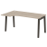 Стол эргономичный левый на деревянных опорах Onix Wood OW.SA-1L 1580x980x750 (Тиквуд Светлый/Дуб Темный)
