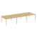 Рабочая станция на деревянных опорах Onix Wood OW.D.RS-6.3.7 4140x1475x750 (Тиквуд Светлый/Дуб Темный)