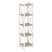 Стеллаж на регулируемых опорах-5 полок VR.L-MST.O-5.4 400x400x1650 (Тиквуд Темный/Белый металл)