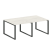 Переговорный стол 2 столешницы Metal System Style БО.ПРГ-2.1 2000x1235x750 (Дуб Наварра/Серый металл)