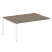 Проходной наборный элемент переговорного стола Metal System Style БП.ППРГ-4 1600x1235x750 (Дуб Наварра/Серый металл)