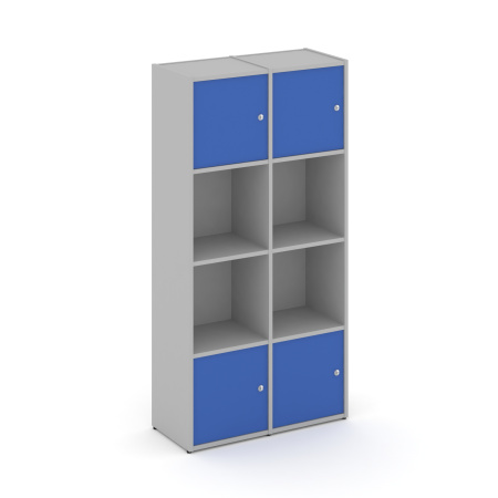 Стеллаж Locker Plus LK.K-005 798x350x1593 (Серый | Синий)