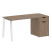 Стол письменный VR.SP-3-158.1.A 1580x720x750 (Серый/Белый Металл)