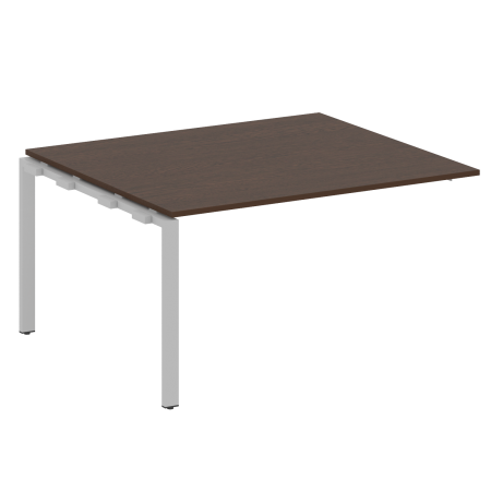 Проходной наборный элемент переговорного стола Metal System Style БП.ППРГ-3 1400x1235x750 (Венге Цаво/Серый металл)