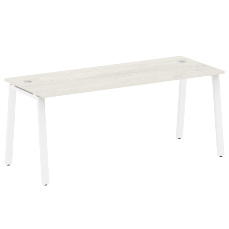 Стол письменный Metal System Style БА.СП-5 1800x720x750 (Дуб Наварра/Белый металл)