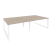 Рабочая станция на О-образном м/к Onix O.MO-D.RS-4.3.7 2760x1475x750 (Тиквуд Темный/Белый Металл)