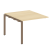 Проходной наборный элемент переговорного стола Metal System Style БП.ППРГ-1 1000x1235x750 (Дуб Наварра/Серый металл)