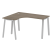 Стол криволинейный левый Metal System Style БА.СА-3 Л 1400x1200x750 (Дуб Наварра/Серый металл)