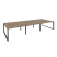 Рабочая станция на О-образном м/к Onix O.MO-D.RS-6.3.8 4140x1635x750 (Тиквуд Темный/Белый Металл)