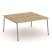 Рабочая станция 2 места ES.D.RS-2.4-VK (1580х1500х750) (Тиквуд Светлый/Металл Латте)