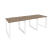 Рабочая станция на О-образном м/к Onix O.MO-RS-3.0.8 2340x800x750 (Тиквуд Темный/Белый Металл)