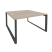 Рабочая станция на О-образном м/к Onix O.MO-D.RS-2.3.7 1380x1475x750 (Тиквуд Темный/Белый Металл)