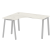 Стол криволинейный левый Metal System Style БА.СА-3 Л 1400x1200x750 (Дуб Наварра/Серый металл)