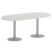 Стол овальный VR.SP-5-180.1 1800x900x750 (Серый/Белый Металл)