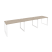 Рабочая станция на О-образном м/к Onix O.MO-RS-3.2.7 3540x720x750 (Тиквуд Темный/Белый Металл)
