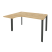 Стол эргономичный левый на П-образном м/к Onix O.MP-SA-3L 1380x1180x750 (Тиквуд Темный/Белый Металл)