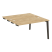 Стол-приставка двойной на деревянных опорах Onix Wood OW.D.SPR-3.7 1380x1475x750 (Тиквуд Светлый/Дуб Темный)