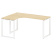 Стол криволинейный левый Metal System Style БО.СА-4 Л 1600x1200x750 (Дуб Наварра/Серый металл)