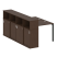 Рабочая станция с опорным шкафом-купе Metal System Style БП.РС-СШК-4.1 1410x2332x1098 (Дуб Наварра/Серый металл)