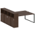 Рабочая станция с шкафом-купе на О-образном м/к Metal System Style БО.РС-СШК-4.5 Т 2210x2332x1098 (Дуб наварра/Серый металл)