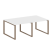 Переговорный стол 2 столешницы Metal System Style БО.ПРГ-2.1 2000x1235x750 (Дуб Наварра/Серый металл)