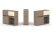 Тумба двойная + низкая надставка ES.NB.2N-13 (1500х410х1135) (Латте/Тиквуд Светлый)