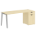 Стол письменный VR.SP-3-178.1.A 1780x720x750 (Серый/Белый Металл)