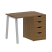 Стол письменный VR.SP-3-98.4.A 980x720x750 (Серый/Белый Металл)