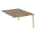 Стол-приставка двойной на деревянных опорах Onix Wood OW.D.SPR-2.8 1180x1635x750 (Тиквуд Светлый/Дуб Темный)