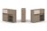 Тумба двойная + низкая надставка ES.NB.2N-14 (1500х410х1135) (Латте/Тиквуд Светлый)