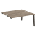 Стол-приставка двойной на деревянных опорах Onix Wood OW.D.SPR-4.7 1580x1475x750 (Тиквуд Светлый/Дуб Темный)
