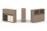 Тумба двойная + низкая надставка ES.NB.2N-9 (1500х410х1135) (Латте/Тиквуд Светлый)