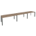 Рабочая станция на П-образном м/к Onix O.MP-RS-3.4.8 4740x800x750 (Тиквуд Темный/Белый Металл)