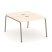 Рабочая станция 2 места ES.D.RS-2.2-LK (1180х1500х750) (Тиквуд Светлый/Металл Латте)
