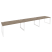 Рабочая станция на О-образном м/к Onix O.MO-RS-3.4.8 4740x800x750 (Тиквуд Темный/Белый Металл)
