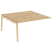 Наборный элемент рабочей станции на деревянных опорах Onix Wood OW.2.NRS-4.8 1580x1635x750 (Тиквуд Светлый/Дуб Темный)