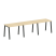 Рабочая станция на 3 рабочих места на А-образном м/к Metal System Style БА.СМ-3.1 3000x720x750 (Дуб наварра/Серый металл)