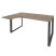 Стол эргономичный левый на О-образном м/к Onix O.MO-SA-4L 1580x1180x750 (Тиквуд Темный/Белый Металл)