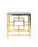 Журнальный столик 55*55 БРУКЛИН стекло smoke сталь золото (Журнальный стол Бруклин черный)