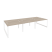 Рабочая станция на О-образном м/к Onix O.MO-D.RS-6.2.7 3540x1475x750 (Тиквуд Темный/Белый Металл)