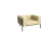 Диван одноместный FLX-1 (Latte Lux 405/Металл Черный)