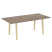 Стол переговорный на деревянных опорах Onix Wood Direct OW.PRG-19 1980x980x750 (Тиквуд Темный/Дуб Светлый)