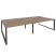 Рабочая станция на О-образном м/к Onix O.MO-D.RS-4.4.8 3160x1635x750 (Тиквуд Темный/Белый Металл)