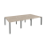 Рабочая станция на П-образном м/к Onix O.MP-D.RS-6.1.8 2940x1635x750 (Тиквуд Темный/Белый Металл)
