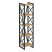 Стеллаж на регулируемых опорах-5 полок VR.L-MST.O-5.4 400x400x1650 (Тиквуд Темный/Белый металл)