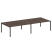 Рабочая станция на 4 раб. места Metal System Style БП.СМ-4.5 3600x1475x750 (Дуб Наварра/Серый металл)